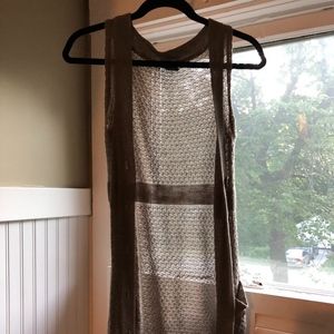 Grey Cool Attitudes Sleeveless Cardigan